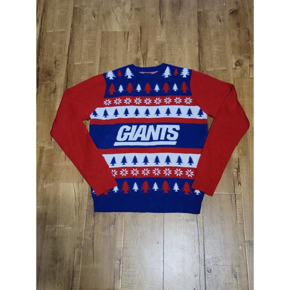 NFL Giants Red and Blue Crewneck Sweater